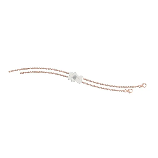 nanan-bracciale-mamma-e-bimbo-oro-rosa-orsetto-argento-925 image 1