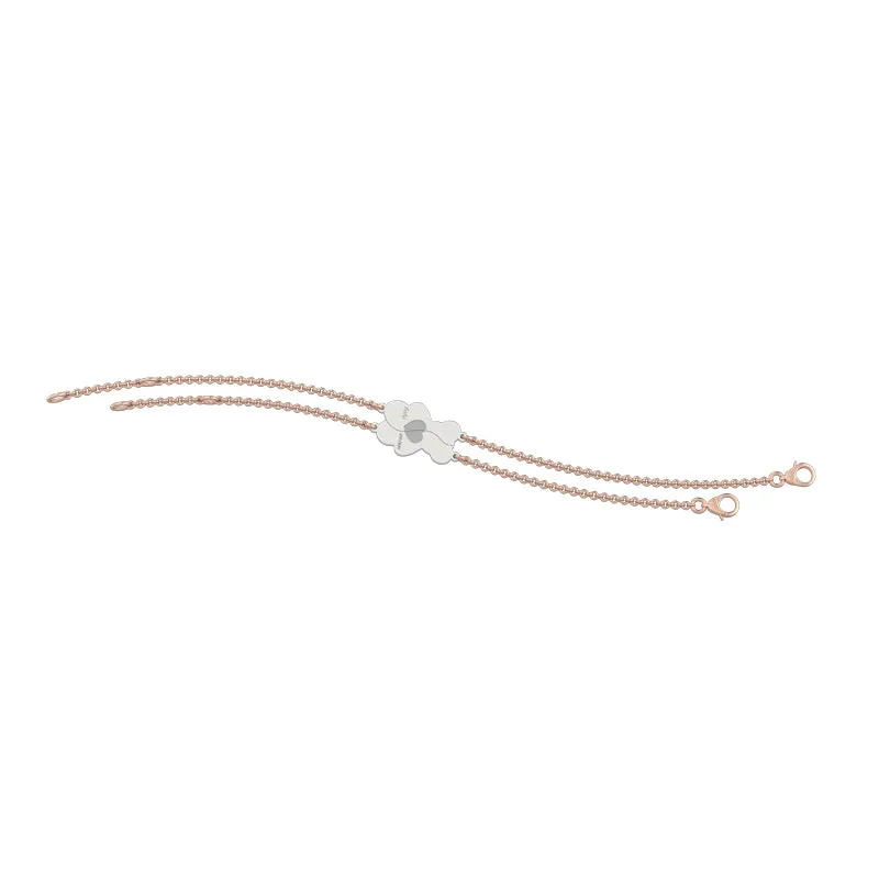 nanan-bracciale-mamma-e-bimbo-oro-rosa-orsetto-argento-925 image 1