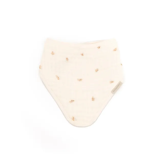 bamboom-bib-triangle-nuvola-olives-neutral-415-bavaglino-triangolare-in-mussola image 1