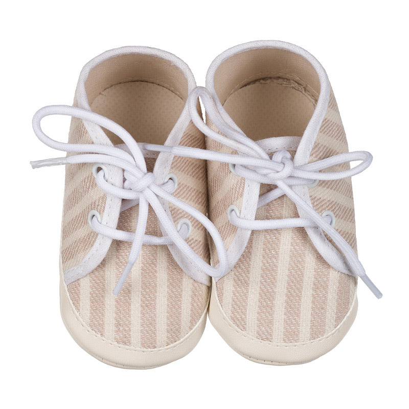 nanan-sneakers-beige-rigate-neonato-in-lino-e-cotone image 2