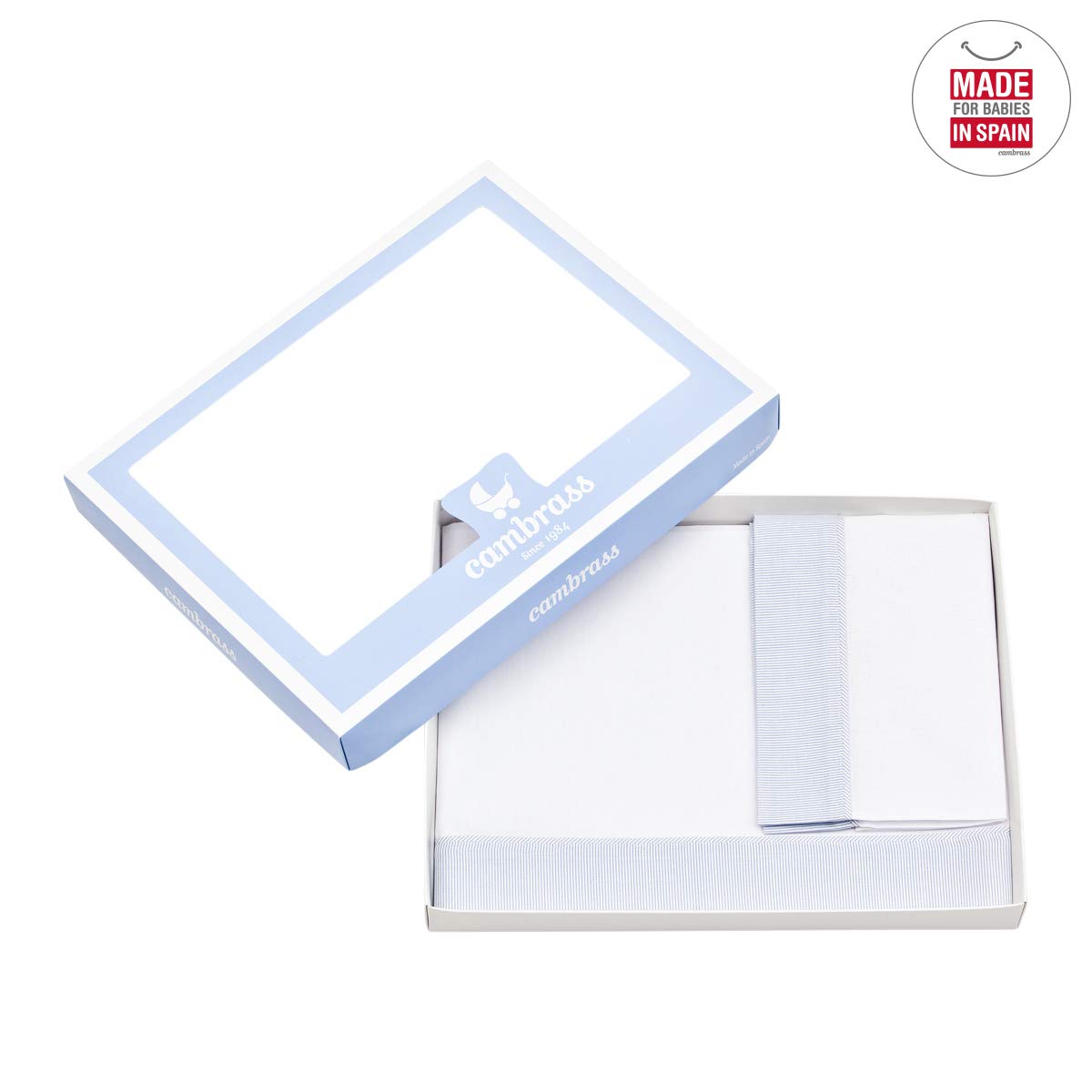 cambrass-set-lenzuola-lettino-3-pz-120x180-cm-blu-star-spagna image 2