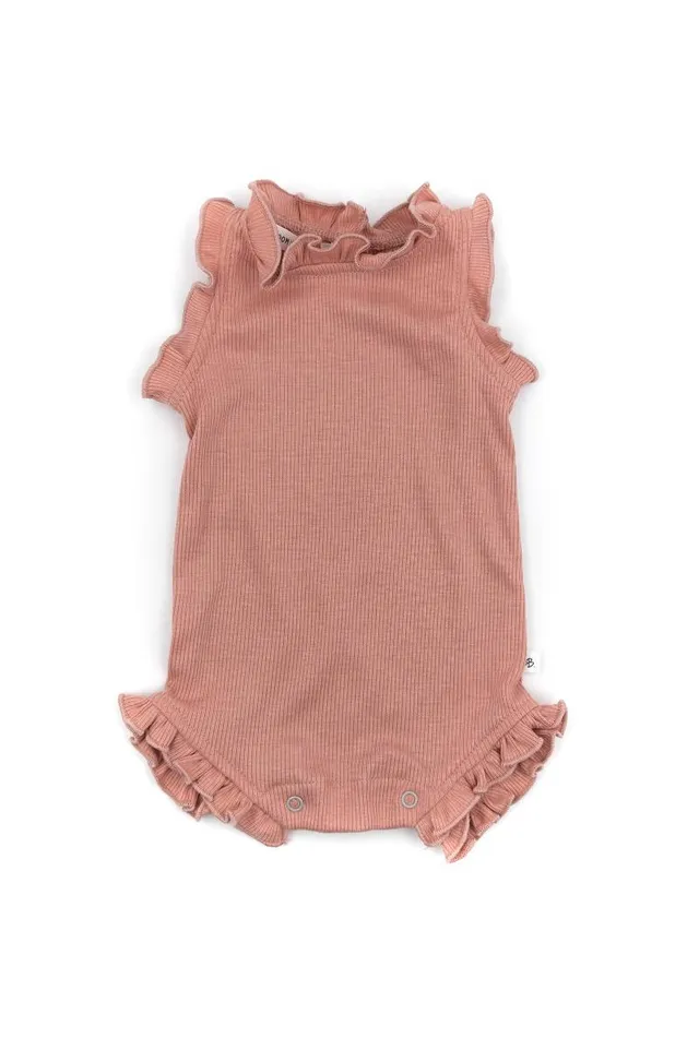 bamboom-pagliaccetto-bimba-bordi-volant-rosa-scuro-337 image 1
