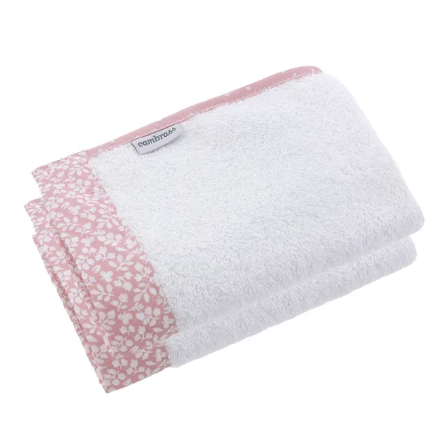 cambrass-forest-rosa-set-2-bavaglini-spugna-tencel-25x35-cm image 1