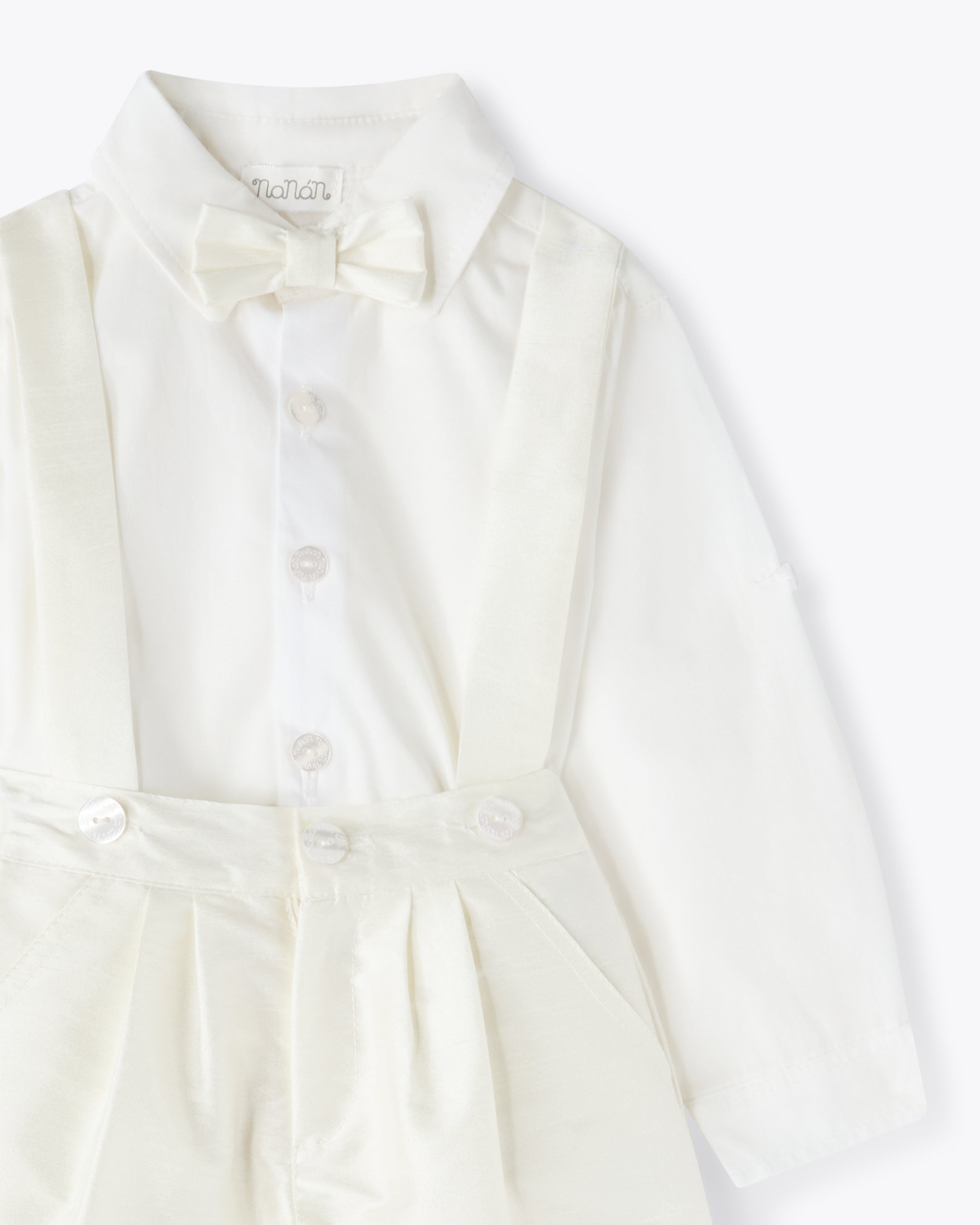 nanan-completo-2-pezzi-avorio-cerimonia-camicia-popeline-bermuda-shantung image 4
