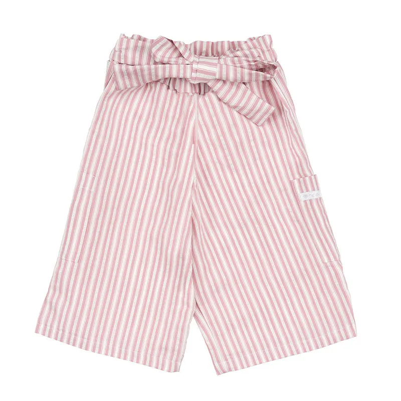 nanan-pantalone-cargo-a-righe-con-fiocco-e-tasche image 1
