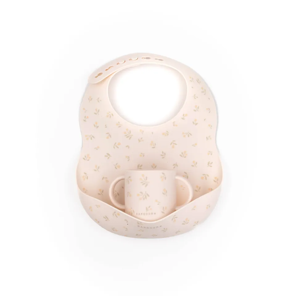 bamboom-set-pappa-bavaglino-silicone-tazza-tulips-204 image 1