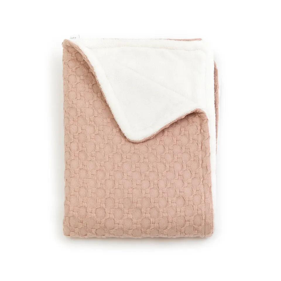 bamboom-coperta-culla-100x75-honey-spugna-peluche-neutral-pink-47 image 1