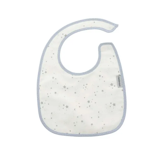 bavaglino-quadrato-con-velcro-cambrass-sky-azzurro-stella-20x26-cm image 1