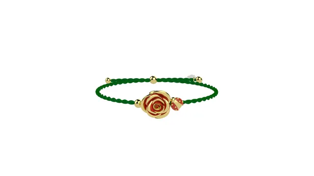 nanan-bracciale-cordini-portafortuna-verde-argento-925 image 1