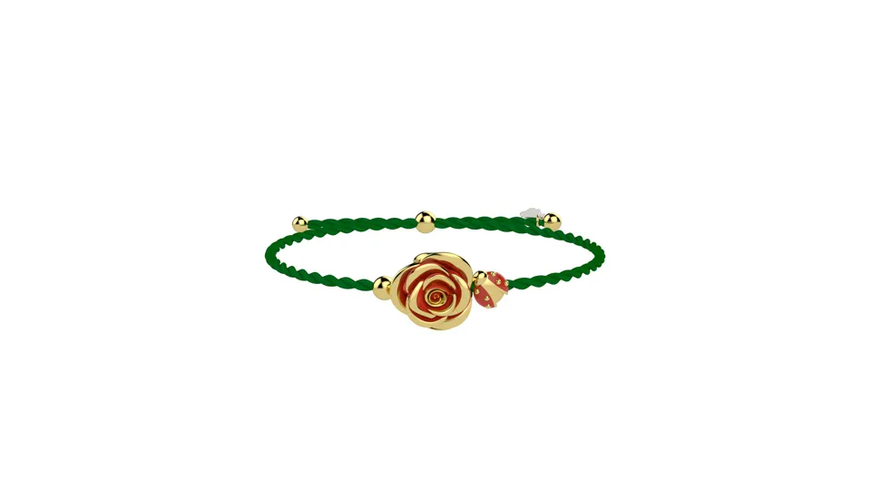 nanan-bracciale-cordini-portafortuna-verde-argento-925 image 1