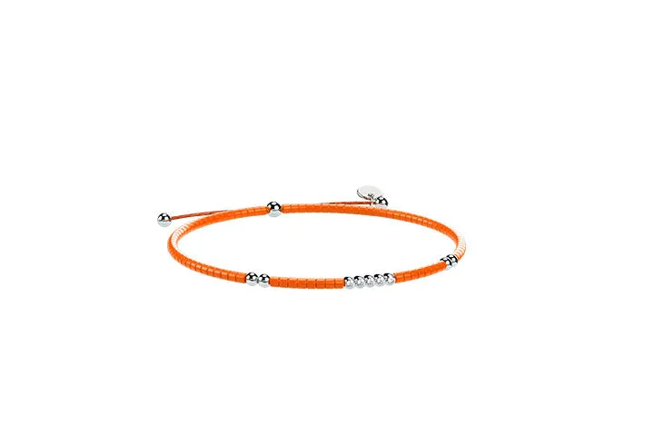 nanan-bracciale-cordino-e-argento-arancio-per-bimbi image 1