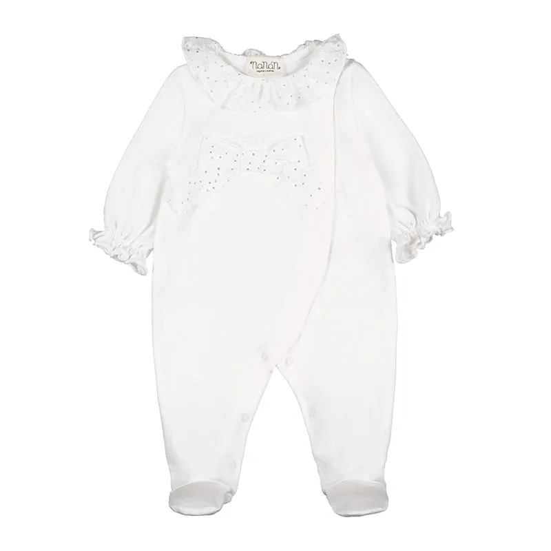 nanan-tutina-bianca-con-fiocco-tutina-neonato image 1