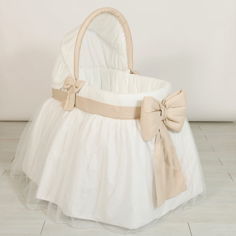 nanan-culla-ovale-con-cappottina-beige-in-piquet image 1
