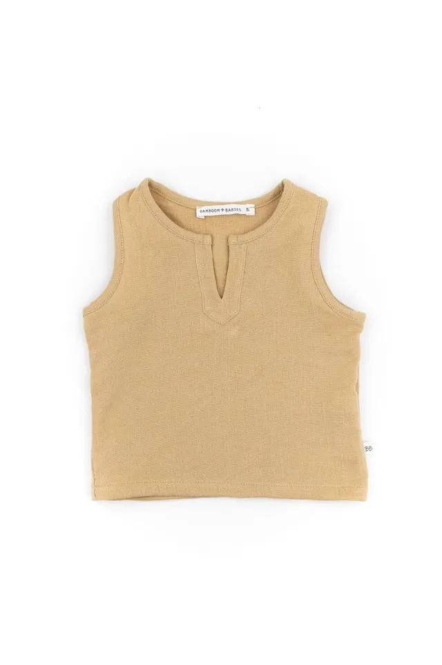 bamboom-top-smanicato-muslin-bimba-cammello-62 image 1