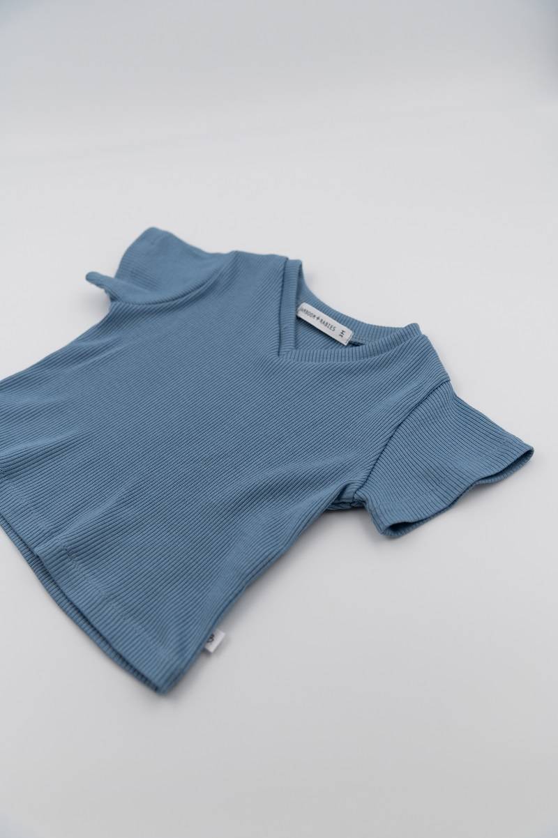 bamboom-shirt-manica-corta-scollo-v-blu-336-bimbo image 2