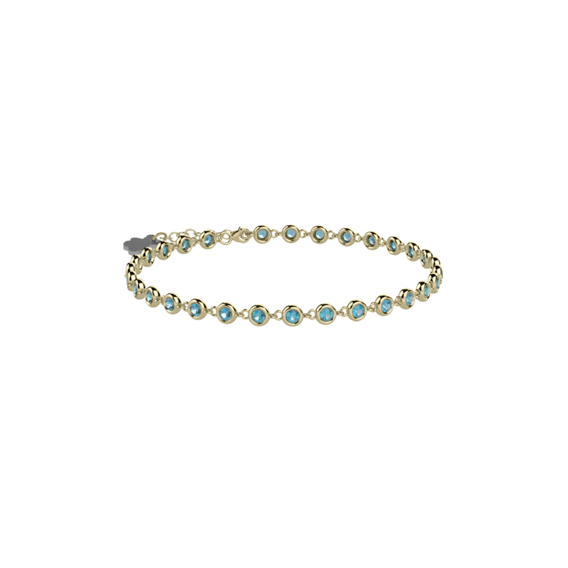 nanan-bracciale-tennis-mamma-argento-925-oro-con-pietre-azzurre image 1