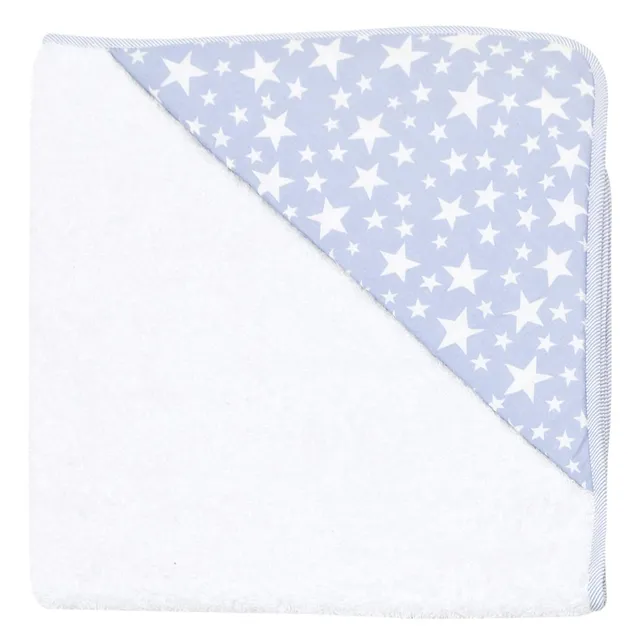 cambrass-35002-accappatoio-neonato-80x80-cm-azzurro-star-in-tencel image 1