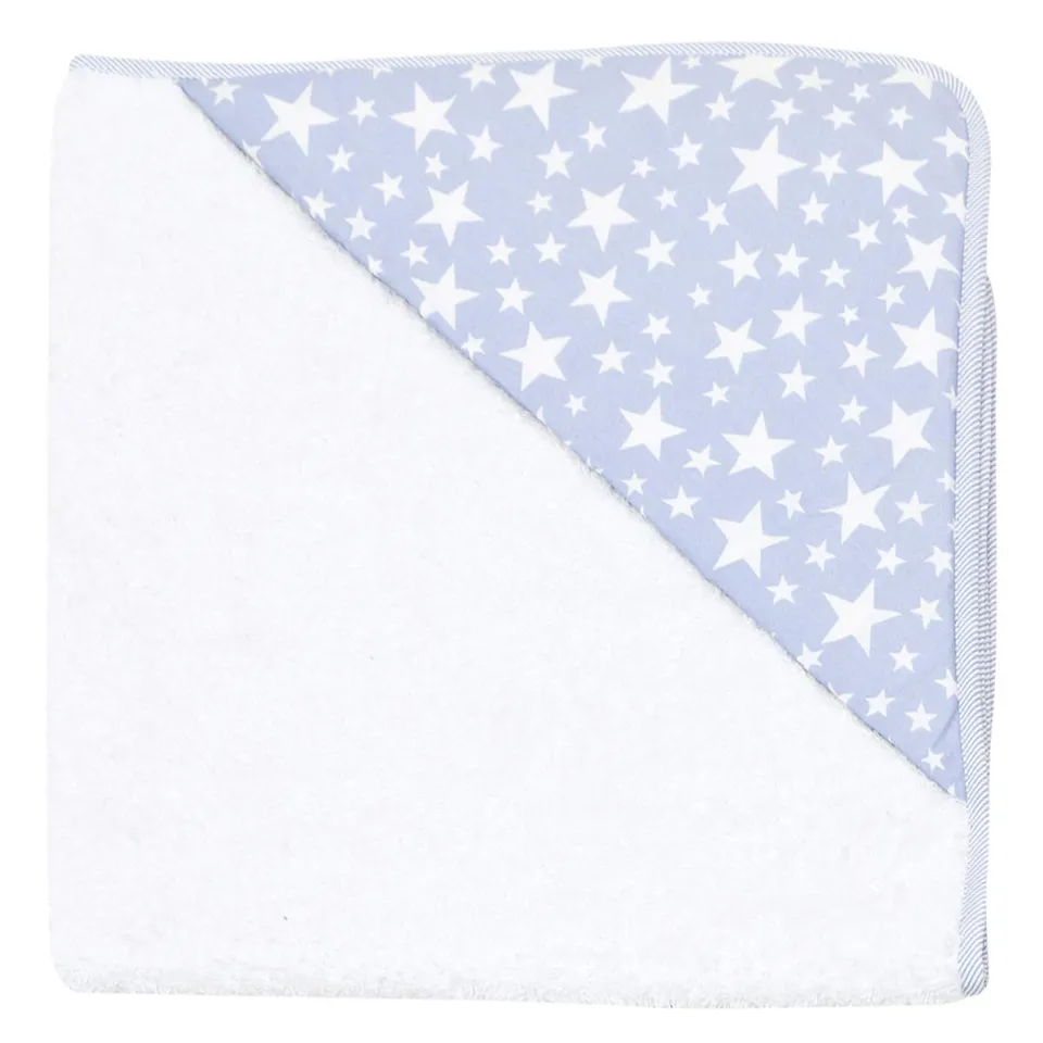 cambrass-35002-accappatoio-neonato-80x80-cm-azzurro-star-in-tencel image 1