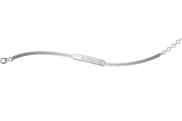 nanan-bijou-bracciale-targhetta-bimbo-argento-925 image 1