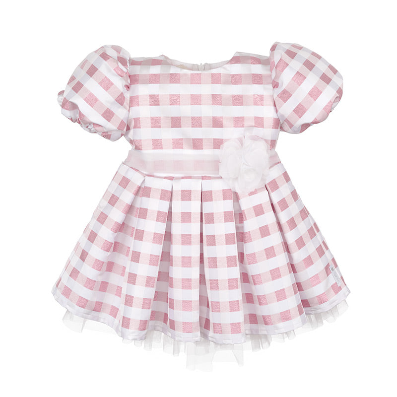 nanan-abito-rosa-cerimonia-bimba-con-rosa-tulle-e-zip image 1