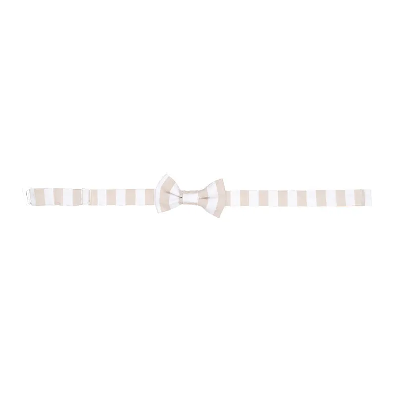 nanan-cerimonia-boy-papillon-a-righe-beige image 1