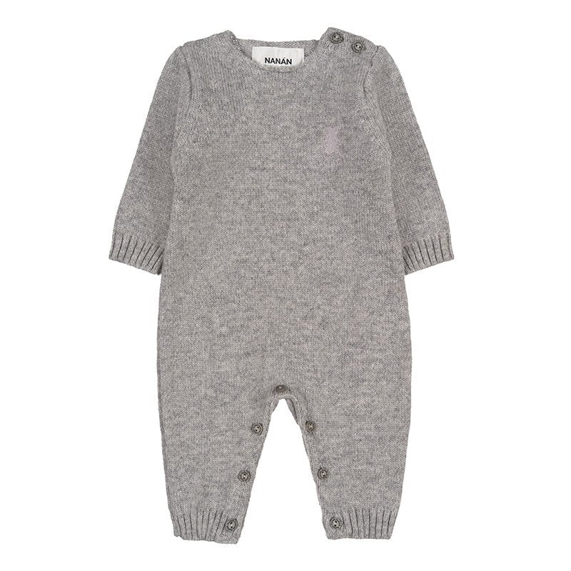 nanan-tutina-in-cashmere-grigia-con-orsetto-e-bottoni image 1
