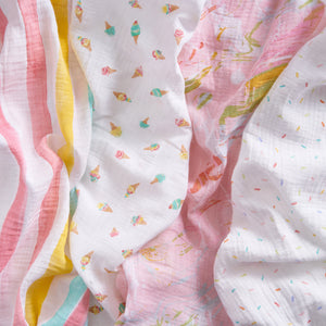 aden-anais-essentials-mussola-in-cotone-swaddle-4-pack-icecream-dreams image 4