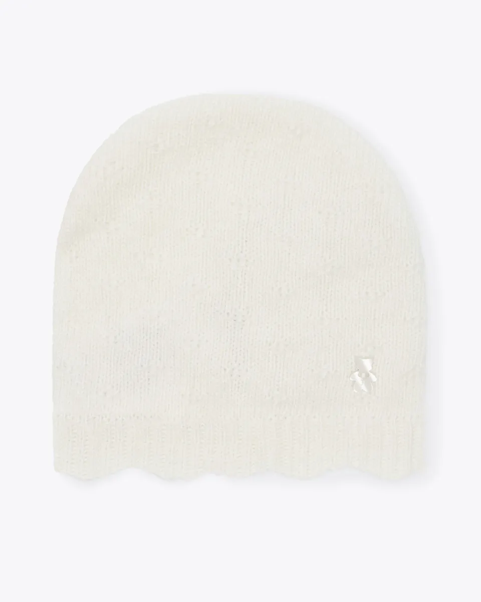 nanan-berretta-avorio-in-filo-traforato-misto-cashmere image 1