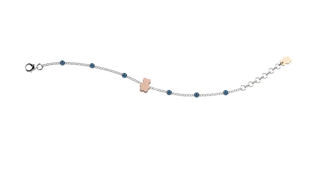 nanan-bracciale-argento-925-palline-azzurro-con-orsetto-tato image 1