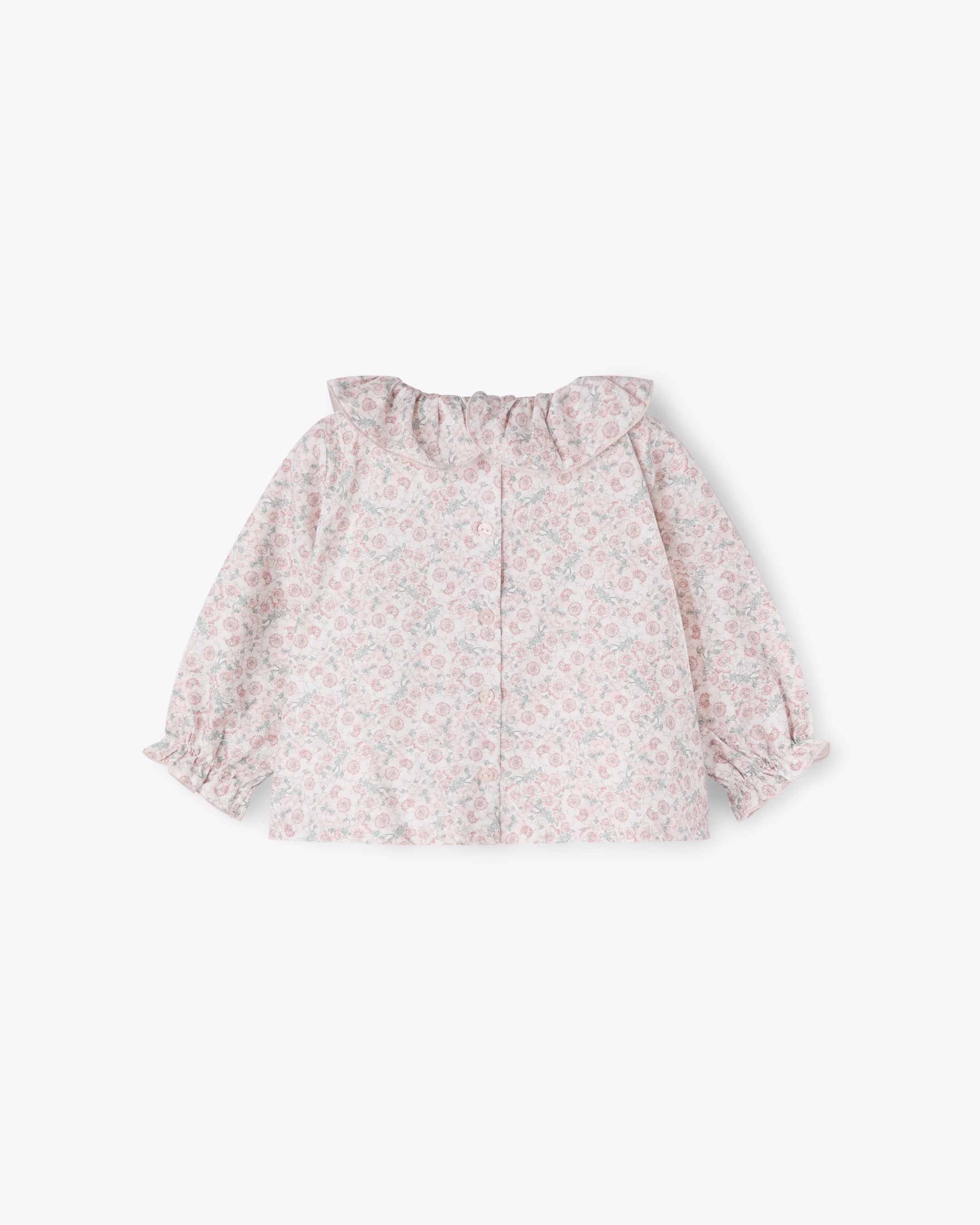 nanan-camicia-fiorellini-rosa-leggera-bambina image 2