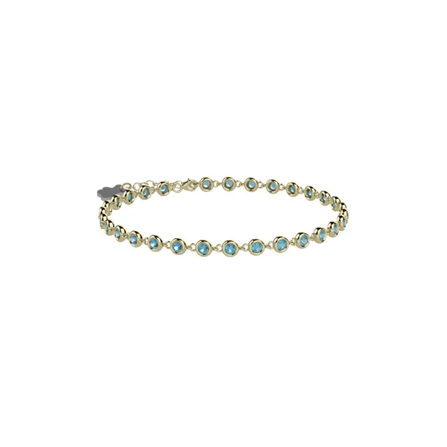 nanan-bracciale-tennis-mamma-argento-925-oro-con-pietre-azzurre image 1