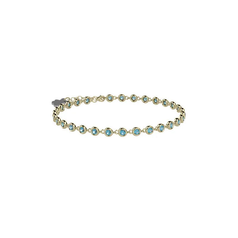 nanan-bracciale-tennis-mamma-argento-925-oro-con-pietre-azzurre image 1