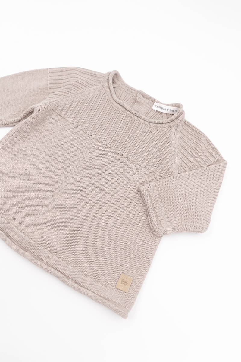 bamboom-maglia-apertura-dietro-a-costine-cammello-33 image 2
