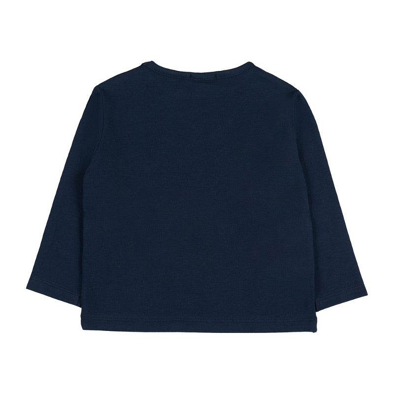 nanan-t-shirt-blu-manica-lunga-in-jersey-con-ricamo-tartaruga image 3