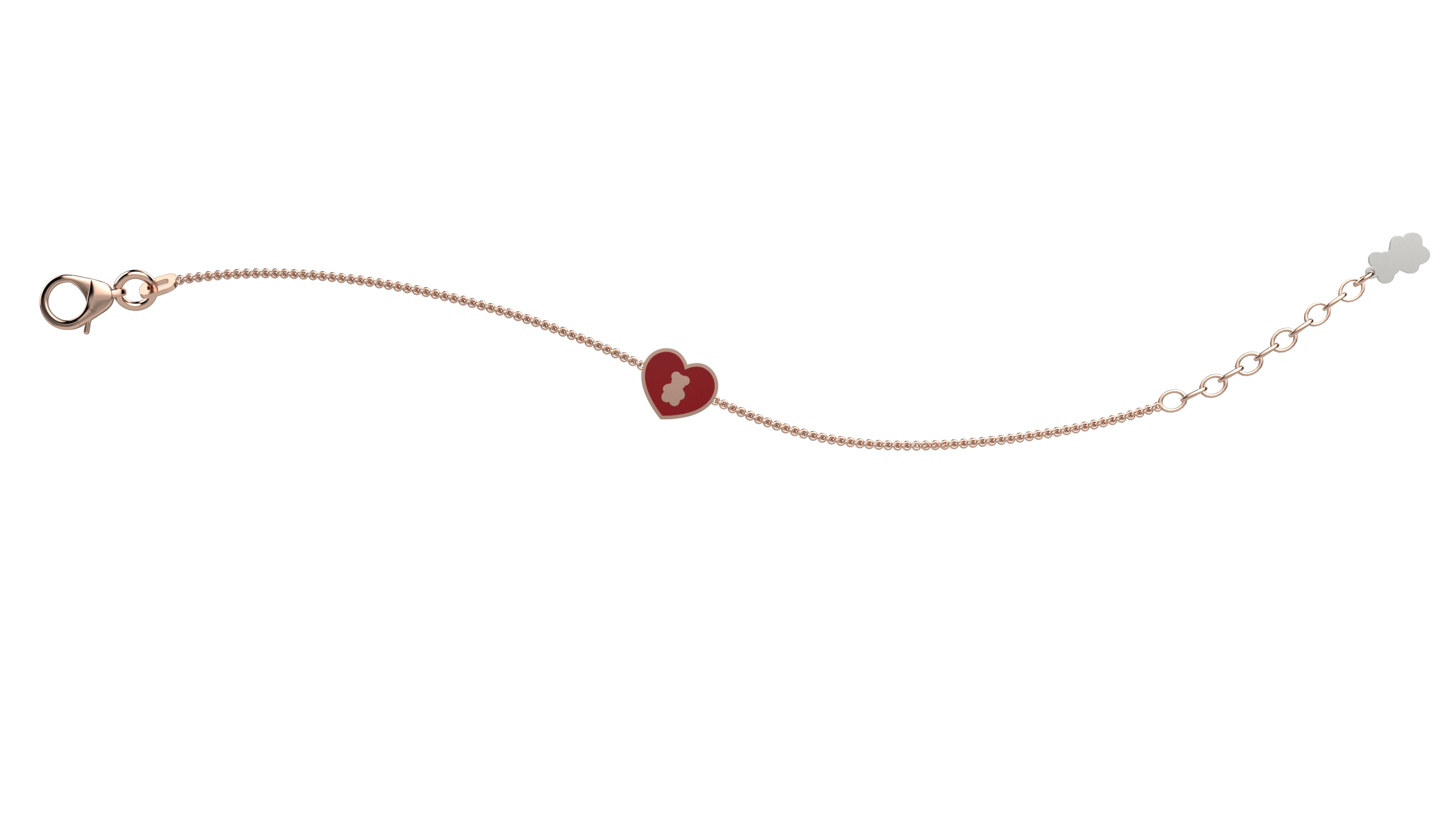 nanan-bijou-bracciale-in-argento-con-cuore-rosso image 2