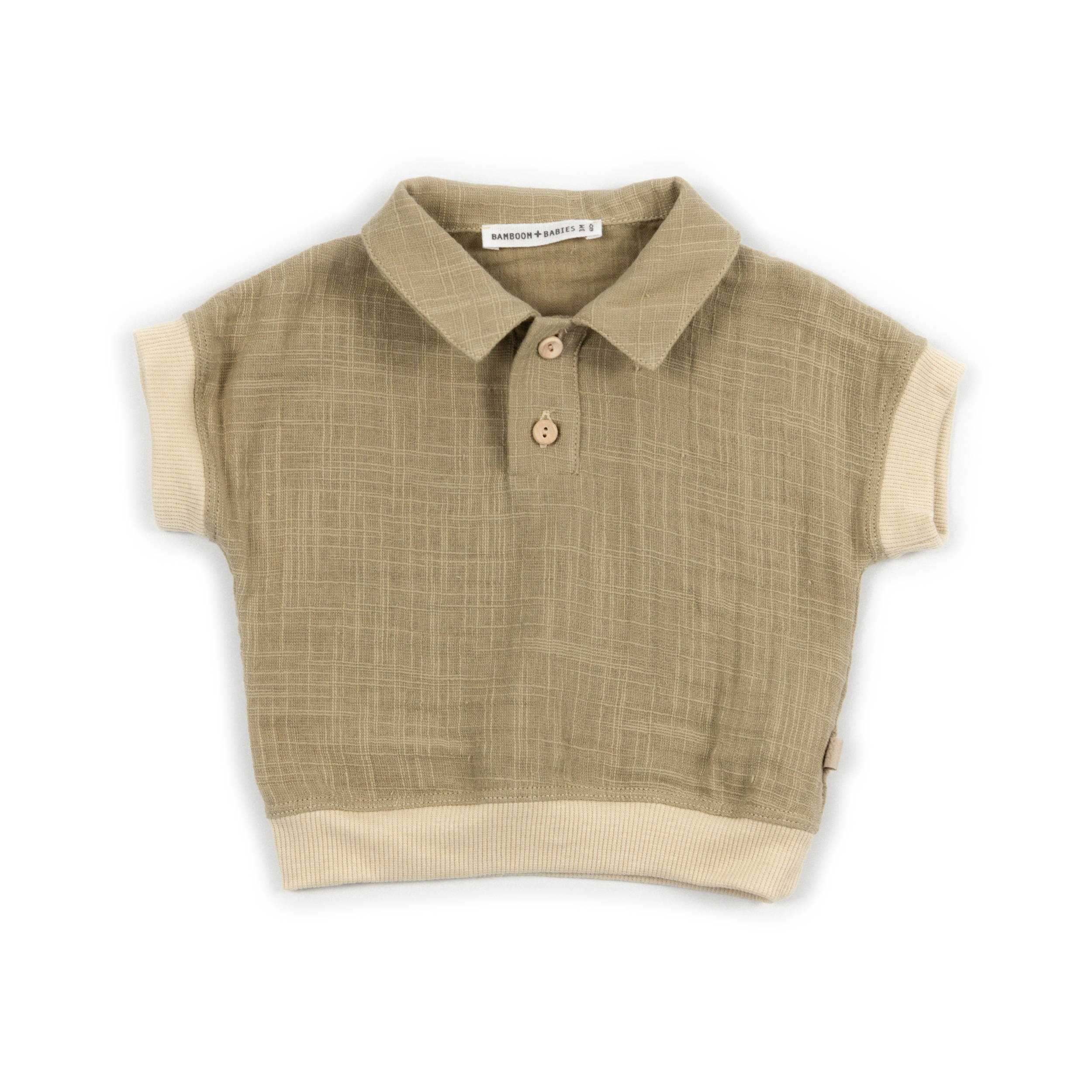bamboom-polo-bimbo-mustard-270-polo-cotone-effetto-lino image 1