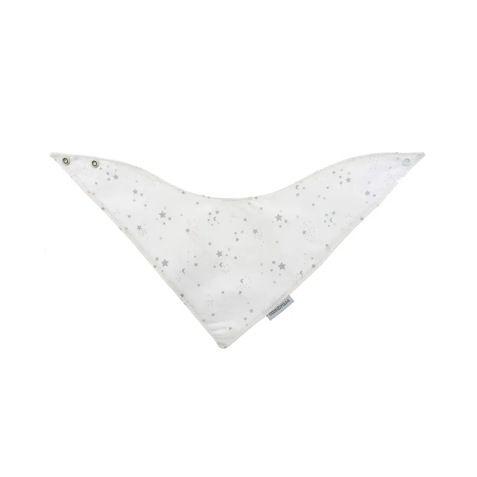 bavaglino-tondo-con-velcro-cambrass-sky-rosa-stella-16x19-cm image 1