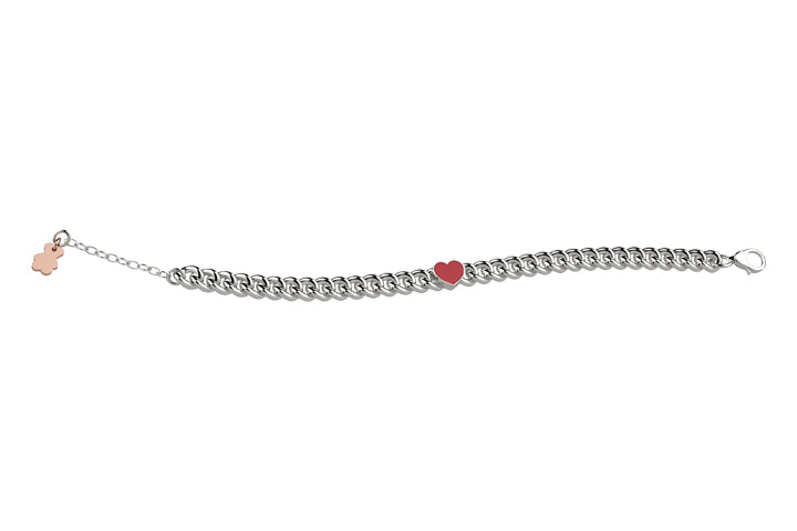nanan-bijou-bracciale-catenina-in-argento-925-con-cuore-rosso-neonato image 1