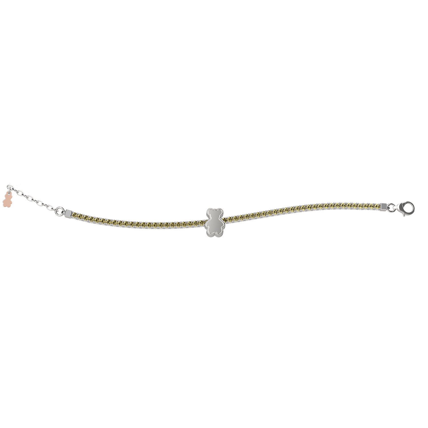 nanan-bijou-bracciale-tennis-mamma-argento-925-cristalli-gialli-tato image 1