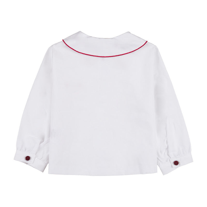nanan-camicia-bianca-con-colletto-orsetti-rossi-per-bimba image 2