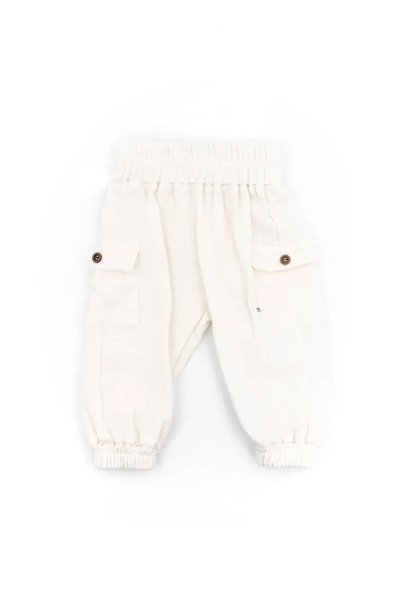 bamboom-pantalone-con-tasche-laterali-bianco-61 image 1