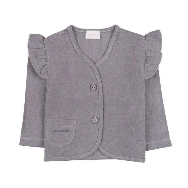nanan-cardigan-bimba-grigio-in-lino-con-frappe image 1