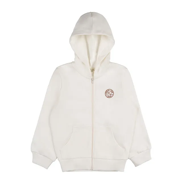 nanan-felpa-off-white-con-cappuccio-e-zip-bambino image 1