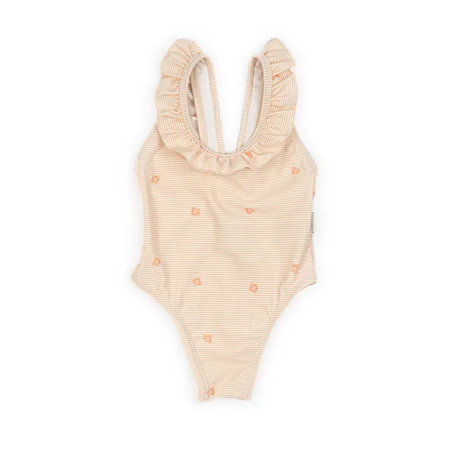 bamboom-tutina-da-mare-bimba-stripe-and-leaves-433-spalle-volant image 1