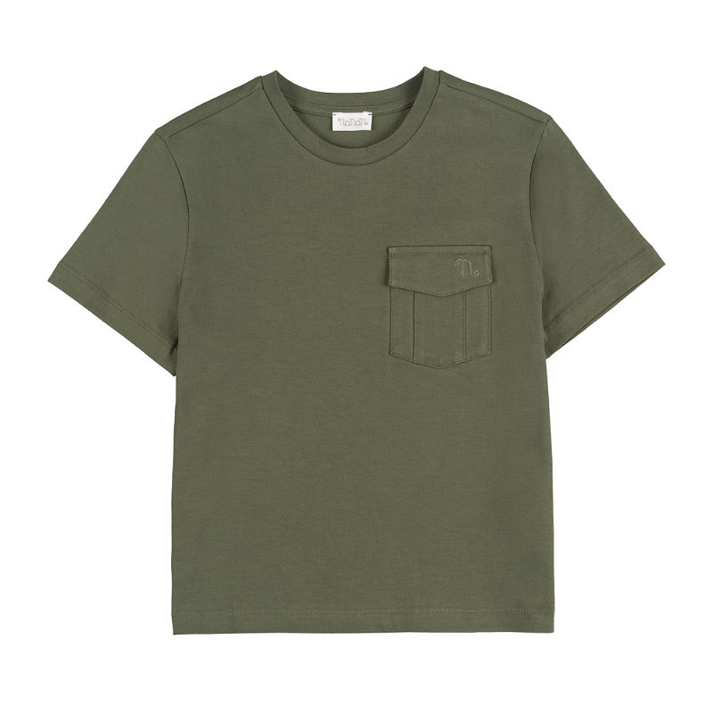 nanan-t-shirt-verde-con-taschino image 1