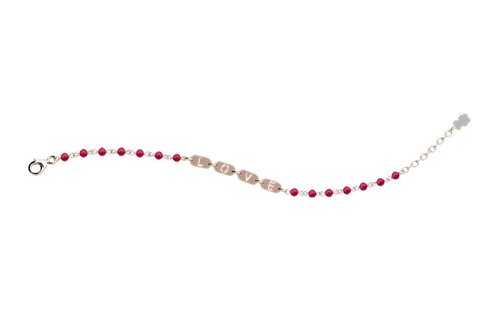 nanan-bracciale-argento-925-love-rosso image 1