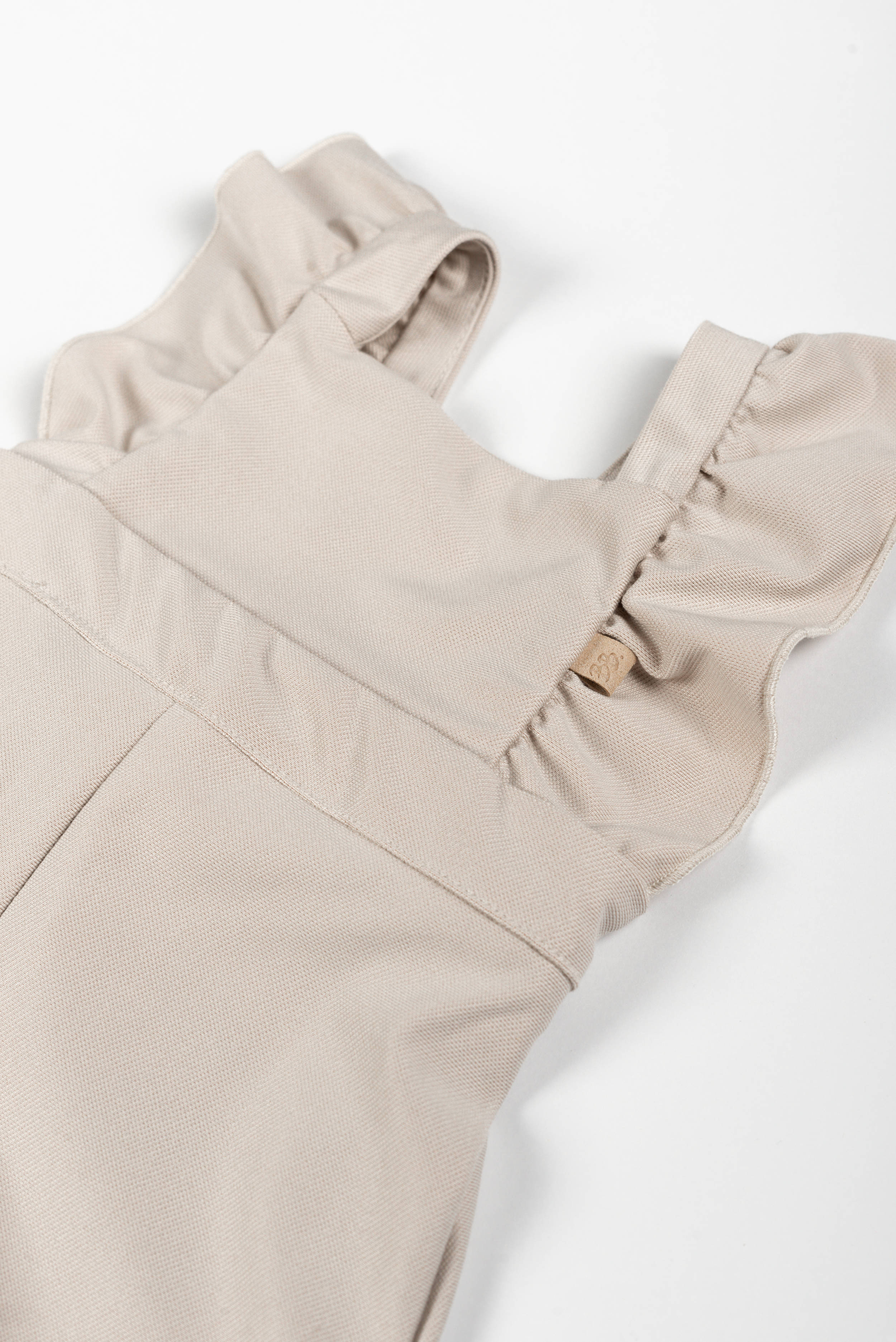 bamboom-salopette-bimba-corta-light-sand-52-jeans-morbido image 2