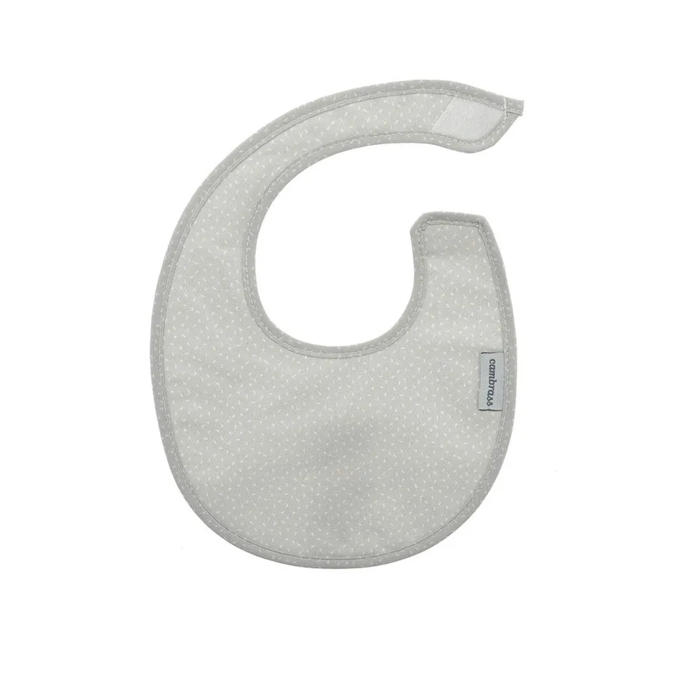 cambrass-bavaglino-tondo-velcro-grigio-cielo-16x19-cm image 1
