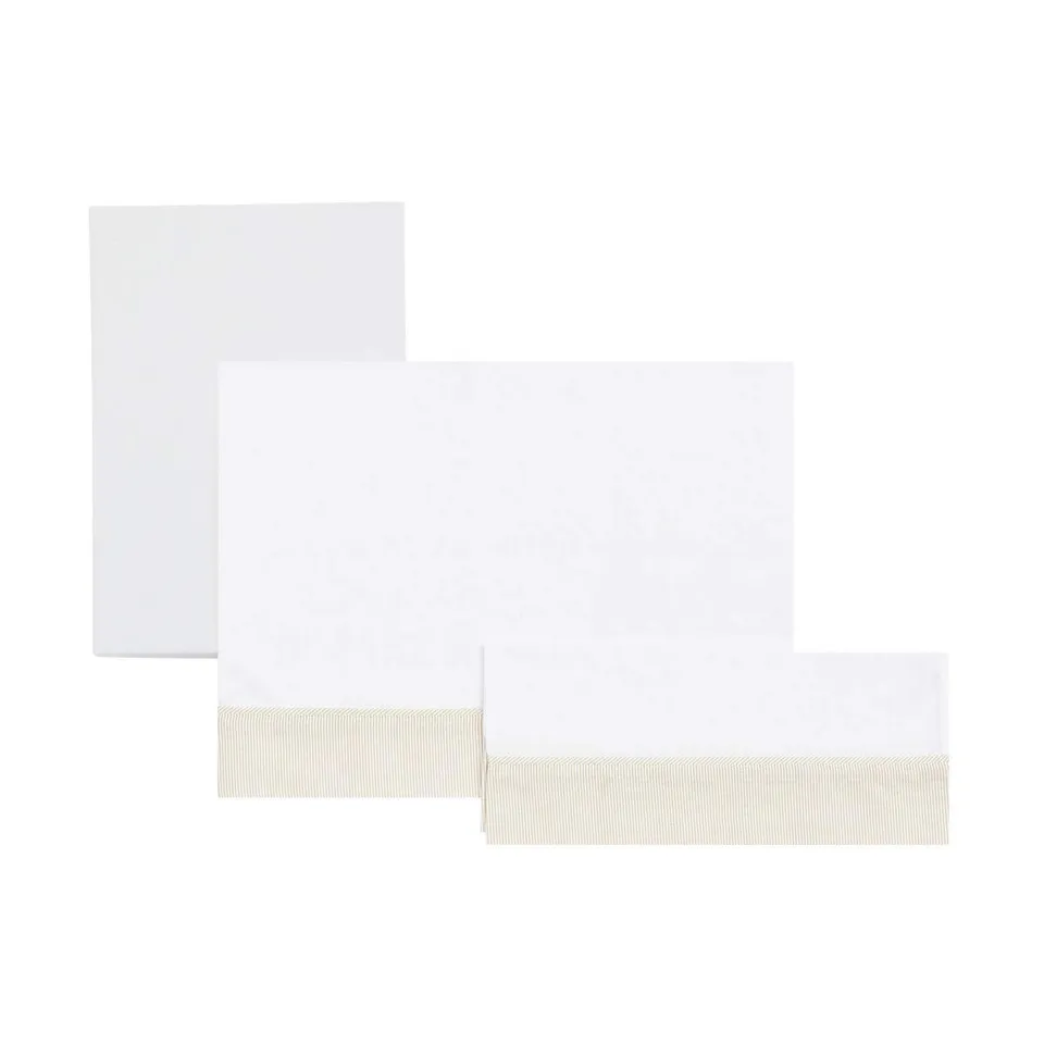 cambrass-set-lenzuola-lettino-3-pz-120x180-cm-beige-per-culle-70-cm image 1