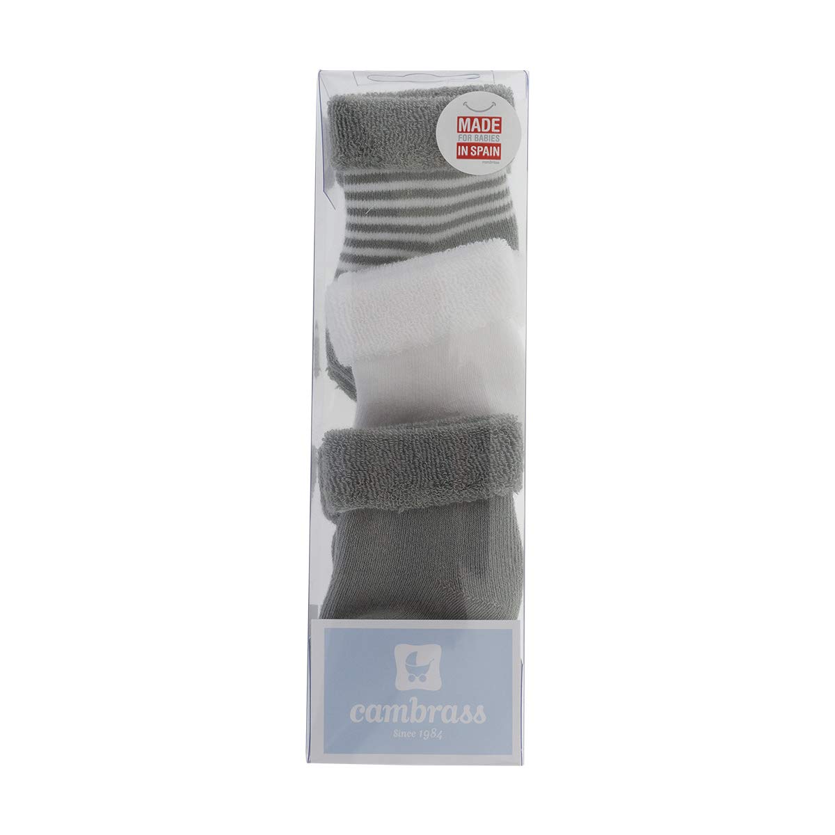 cambrass-calzini-neonato-tinta-unita-grigio-tg-000-17-18 image 2